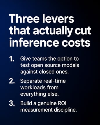 Three levels that actually cut inference costs